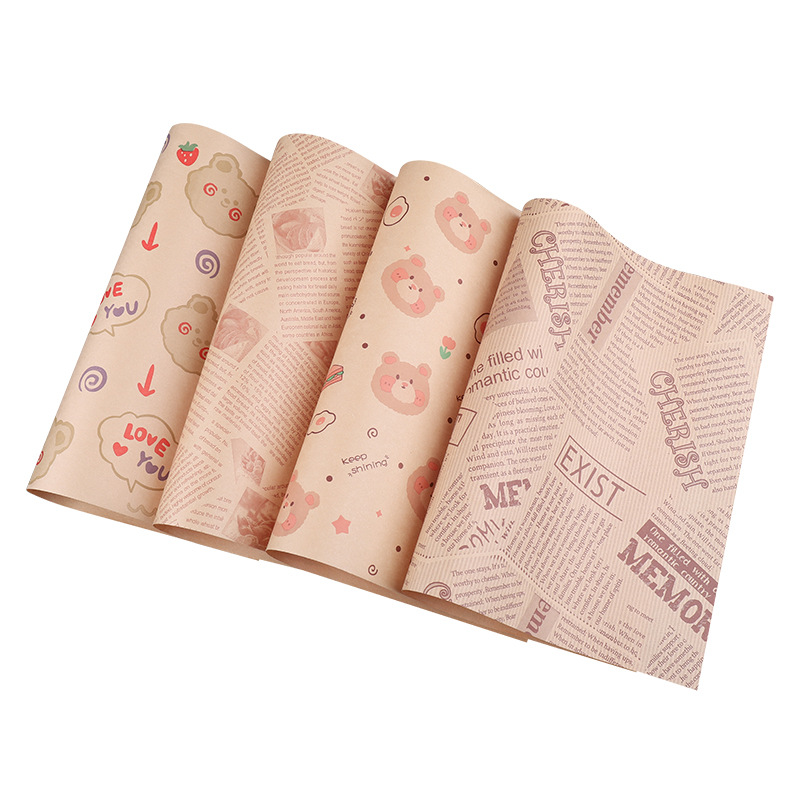 Oil-proof Oil-proof Pad Paper Tray Paper Bread Tray Oil-absorbing Paper Bread Pad Tray Paper Baking Paper Sandwich Wrapping Paper