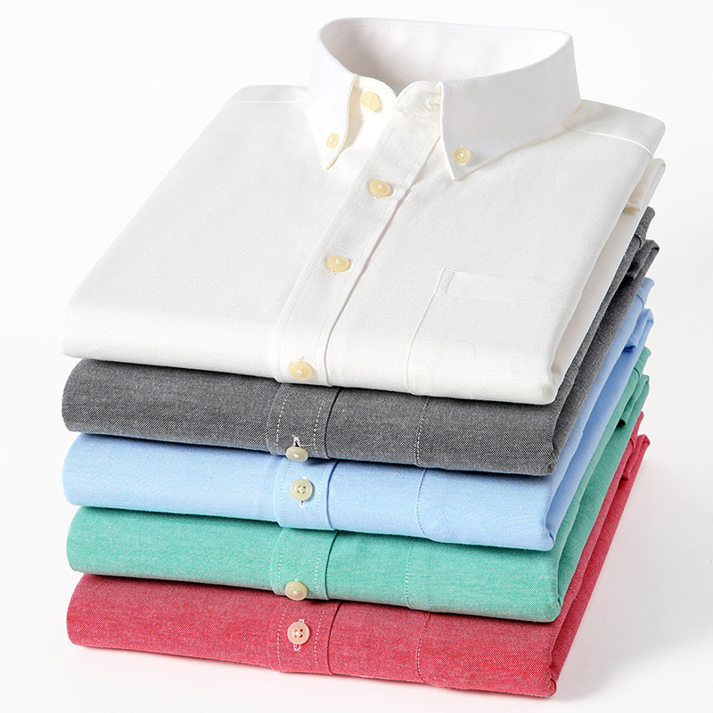 [Hot Selling] Youth Oxford Long Sleeve Shirt Loose Comfortable Casual Men's Artistic Breathable Shirt Plus LOGO