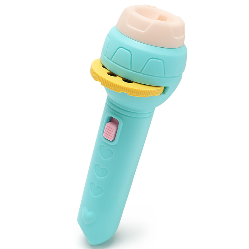 Children projector luminous toy boy puzzle LED flashlight baby early education slide projection story machine