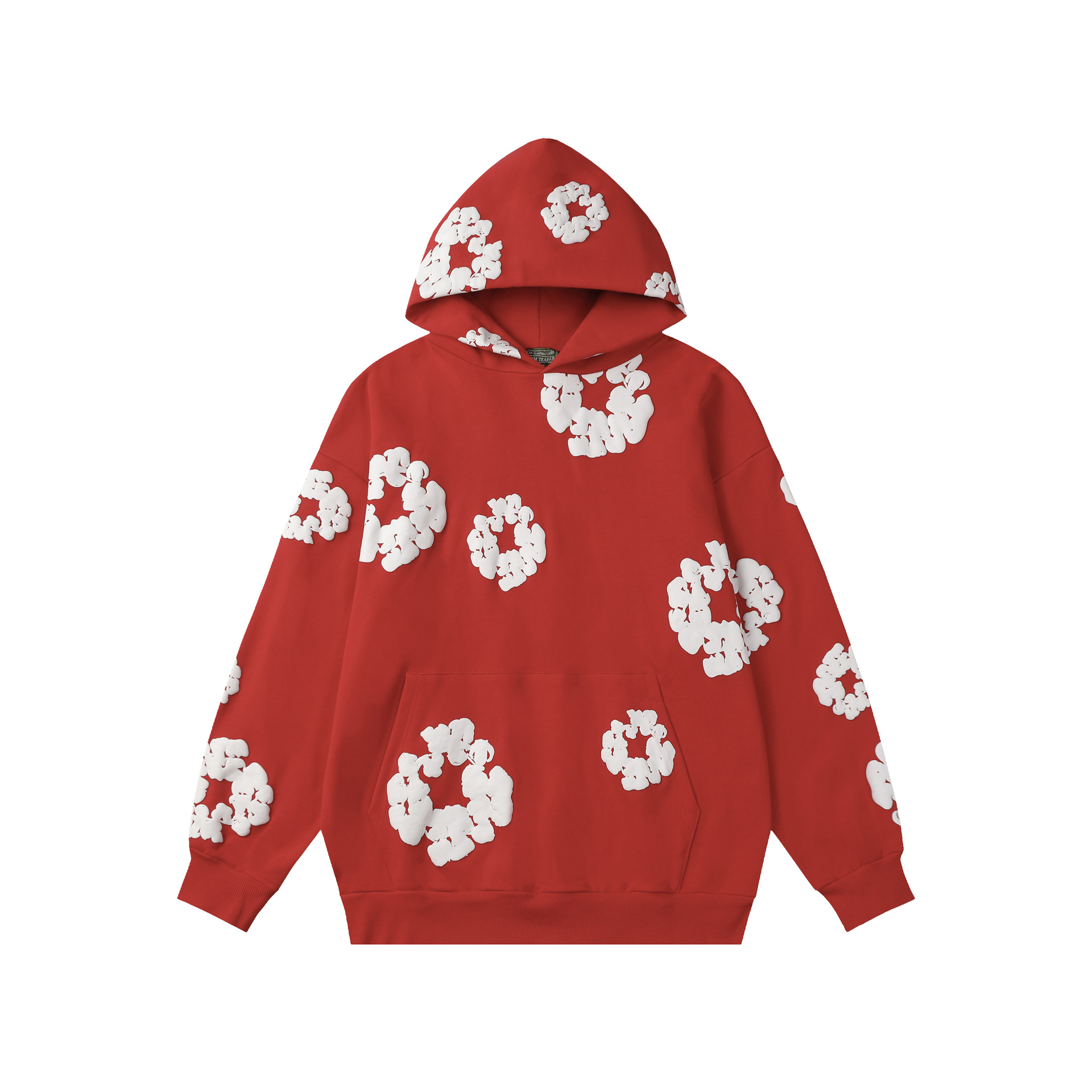 DENIM TEARS Cross-border Kapok Foam Flower Suit High Street Loose Hooded Sweatshirt Sweatpants Christmas Trend DENIM TEARS Cross-border Kapok Foam Flower Suit High Street Loose Hooded Sweatshirt Sweatpants Christmas Trend