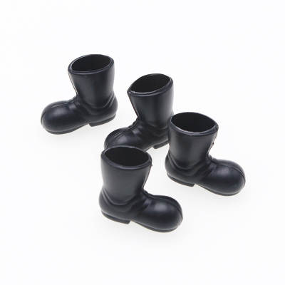 dollhouse Doll House Rain Boots Mini Plastic Black Christmas Boots Miniature Scene Shooting Props 1 Pair