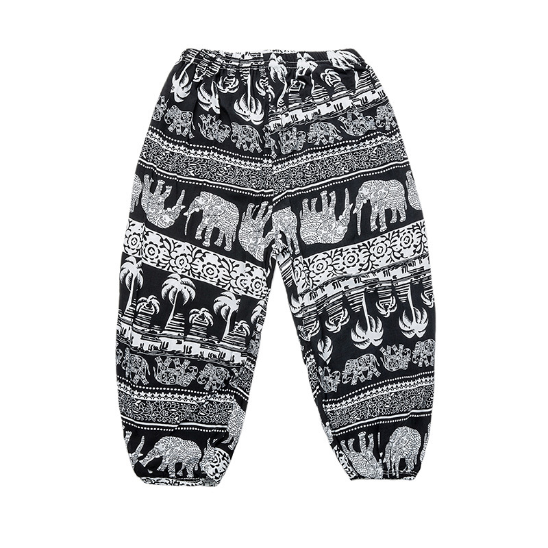 Parent-Child summer thin anti-mosquito pants boys and girls casual beach pants children breathable cartoon knickerbockers wholesale