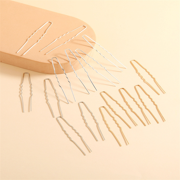 Factory direct supply 6.5cm small U-shaped hair Fork hair pin metal hair comb DIY hair accessories material