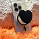 Heart-shaped black bracket