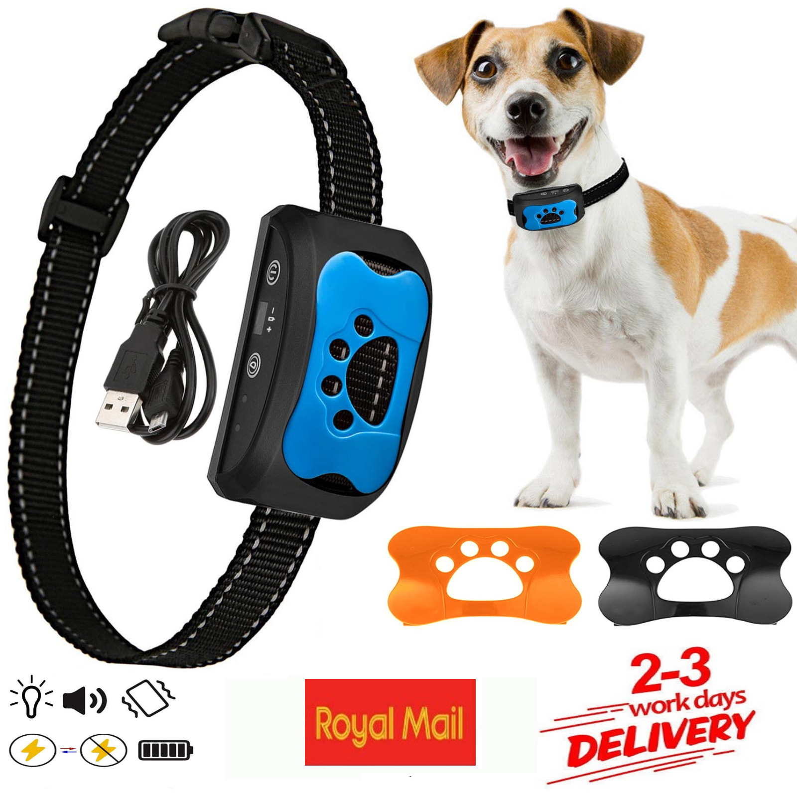 Explosive pet intelligent automatic adjustment anti-dog barking vibration barking stop dog trainer rechargeable waterproof dog stop