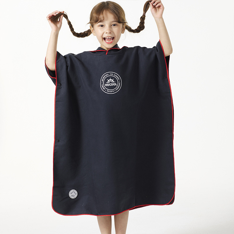 Superfine cellulose color children's bathrobe cross-border quick-drying windproof absorbent cape cape swimming changing bathrobe