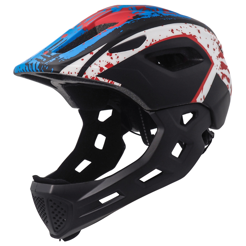 Children's Balance Car Safety Helmet Boys and Girls Sports Helmet Detachable Chin Sliding Car Pulley Full Helmet