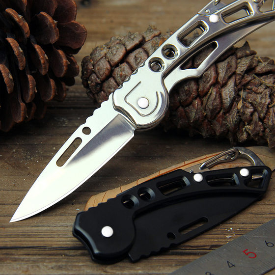 Outdoor folding knife stainless steel portable folding knife multifunctional outdoor self-defense knife portable key fruit folding knife