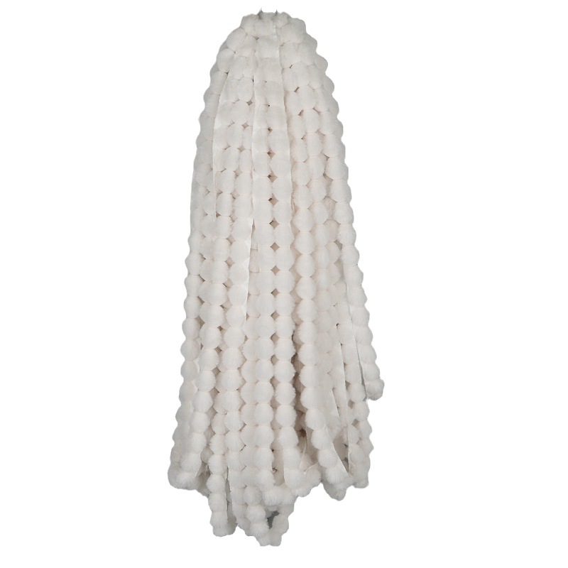 Artificial Top Rex Rabbit Top Gourd Ball Imitation Rex Rabbit Top Clothing Home Textile Curtain Lace Accessories
