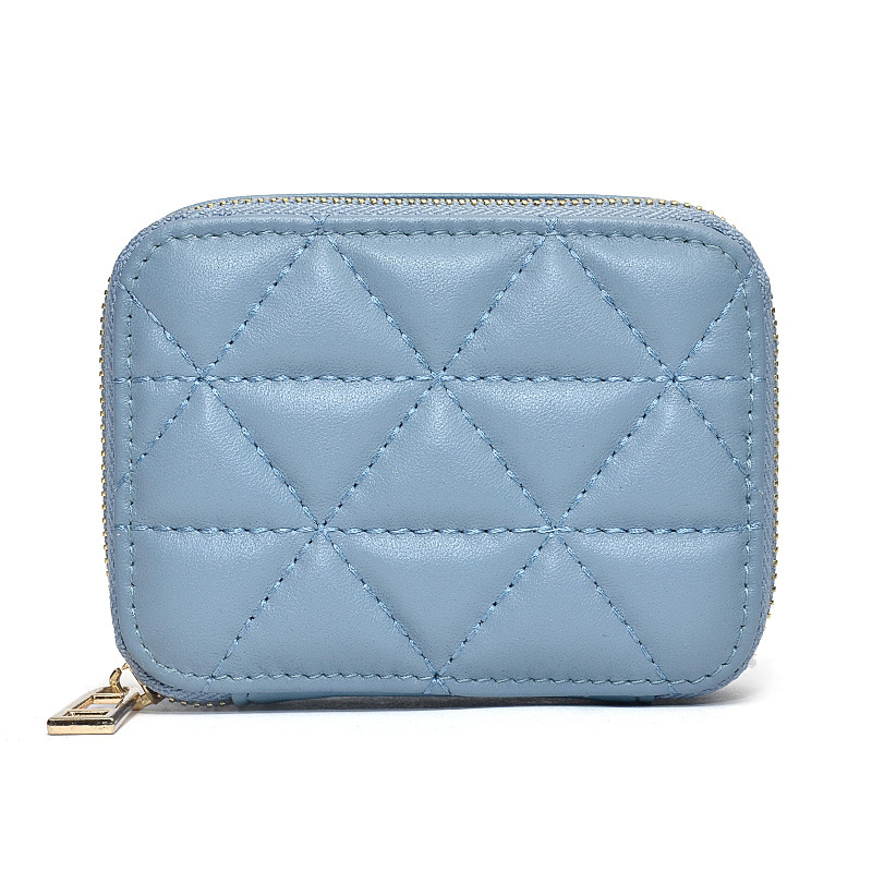 Sheepskin genuine leather mouth red envelope 2022 new compact Mini Portable with mirror makeup small bag cosmetic bag