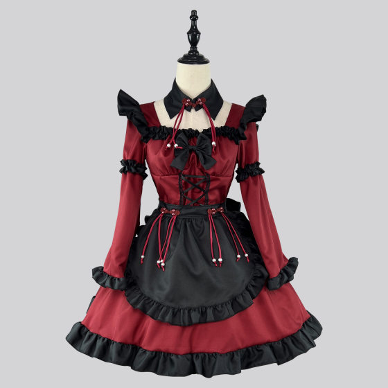 New Original ~ Chinese style gothic little devil Lolita maid costume dress anime COS costume performance