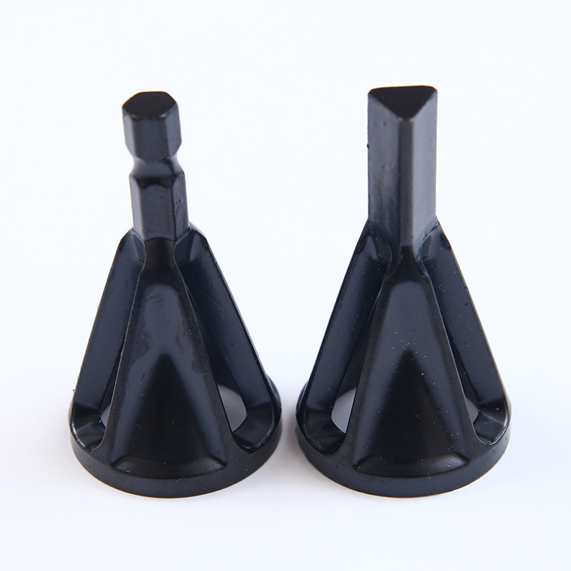 New external Chamfering device three-blade electric drill grinding angle trimming except Thorn outer round Chamfering knife three-hexagonal handle electric drill tool