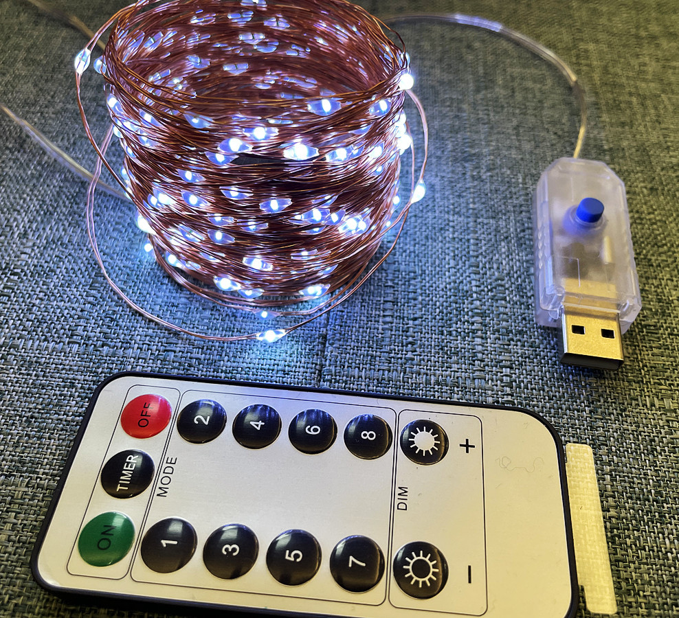 Светодиодная гирлянда оптом USB-пульт дистанционного управления медная проволока световая строка 8 функция Рождественские декоративные огни