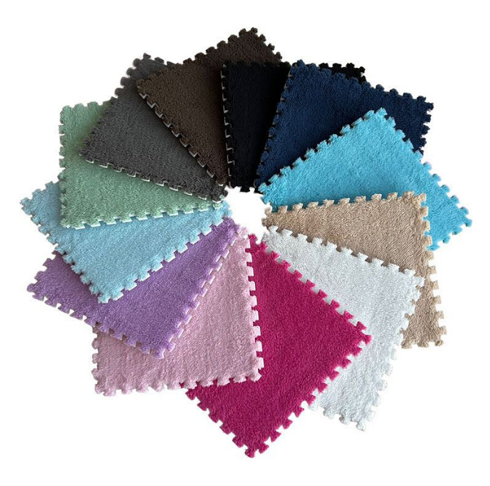 Carpet Floor Mat Foam Stitching Bedroom Room Whole Lay Bedside Blanket Can be Cut and Washed
