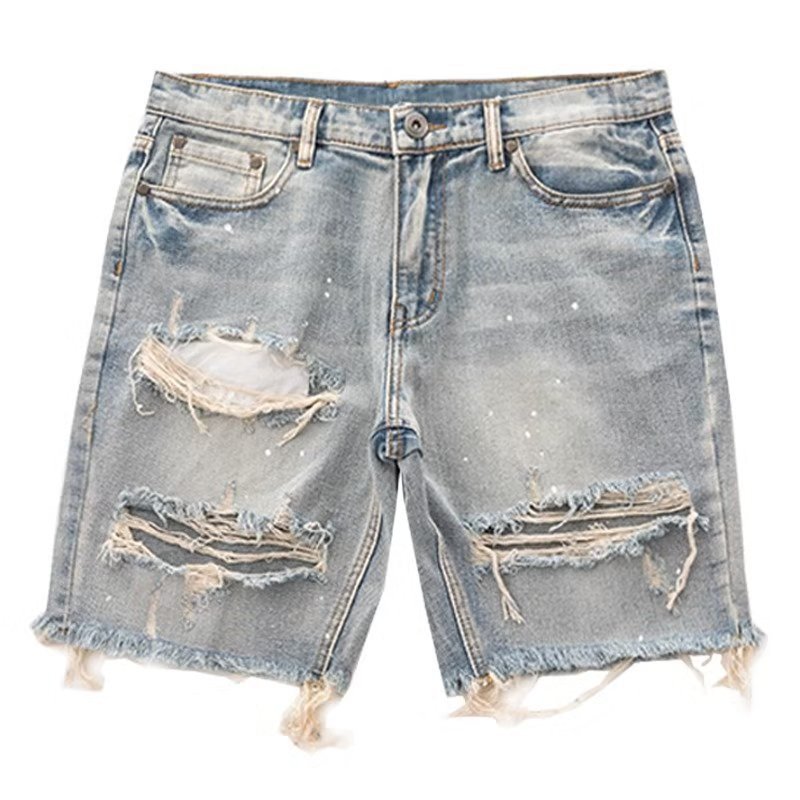 New ins Slim-fit Legs Trendy Elegant Lazy Pants Jeans Youth Popular Summer Men's Art Trend