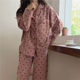 Red love pajamas women Korean style loose suit cute new sweet home wear women support ordering at home and abroad