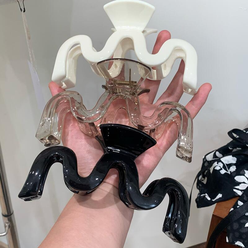 Clamp Huge 13cm for Sisters with Lots of Hair Jelly Color Strong Clamping Shark Clip Hairpin Headpiece for Women