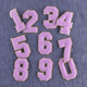 8cm purple number 0-9 set