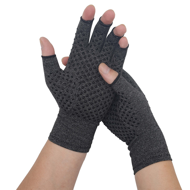Factory direct outdoor sports fitness non-slip warm men's and women's hand and wrist care hemp gray Dispensing Gloves