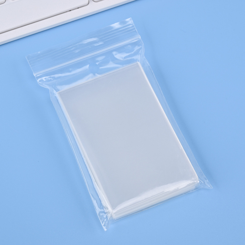 CPP Card Film 20 Silk Transparent Goo Card Case Small Card Two-Layer Card Film Protection Bag Sealed Self-Adhesive Bag Popcorn