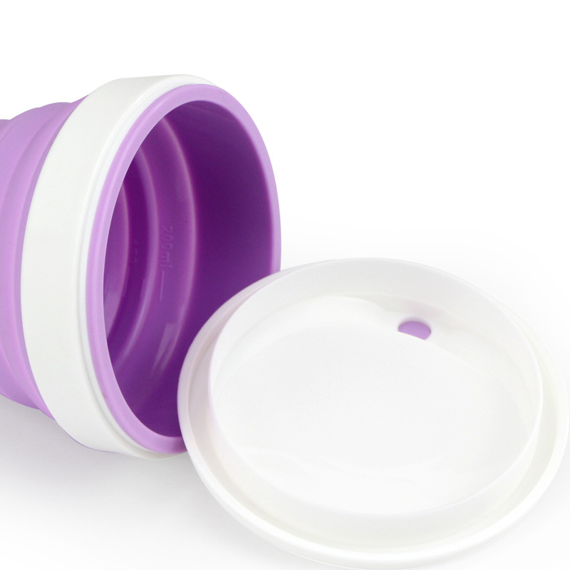 TikTok New Stretchable Coffee Cup Silicone Folding Cup Portable Outdoor Travel Water Cup Home Handy Cup