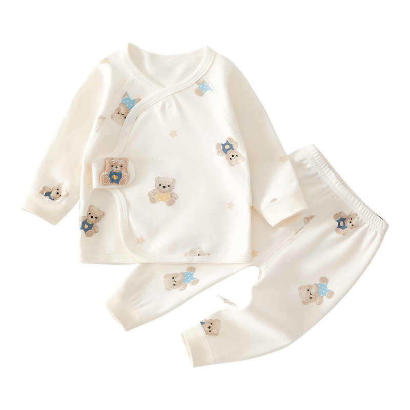 Newborn Baby Clothes Spring and Autumn Pure Cotton Underwear Split suit Autumn and Winter Newborn Baby Close-fitting Inner Wear Autumn Clothes
