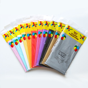 Cross-border disposable solid color tablecloth PEVA plastic tablecloth hotel restaurant disposable birthday party scene layout