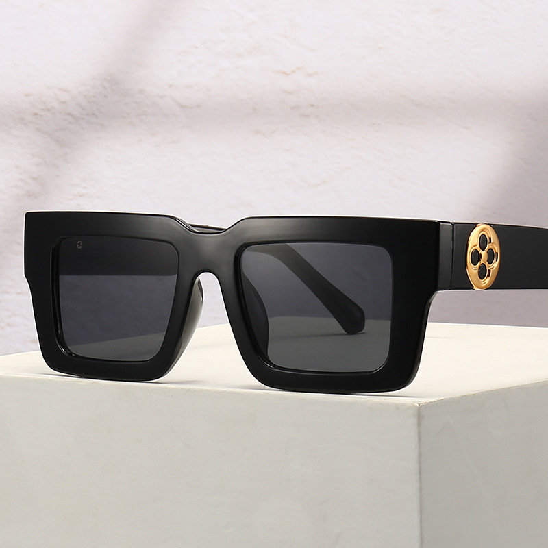 Thick-edged box retro sunglasses wholesale 2025 new anti-ultraviolet glasses European and American cross-border men's and women's sunglasses