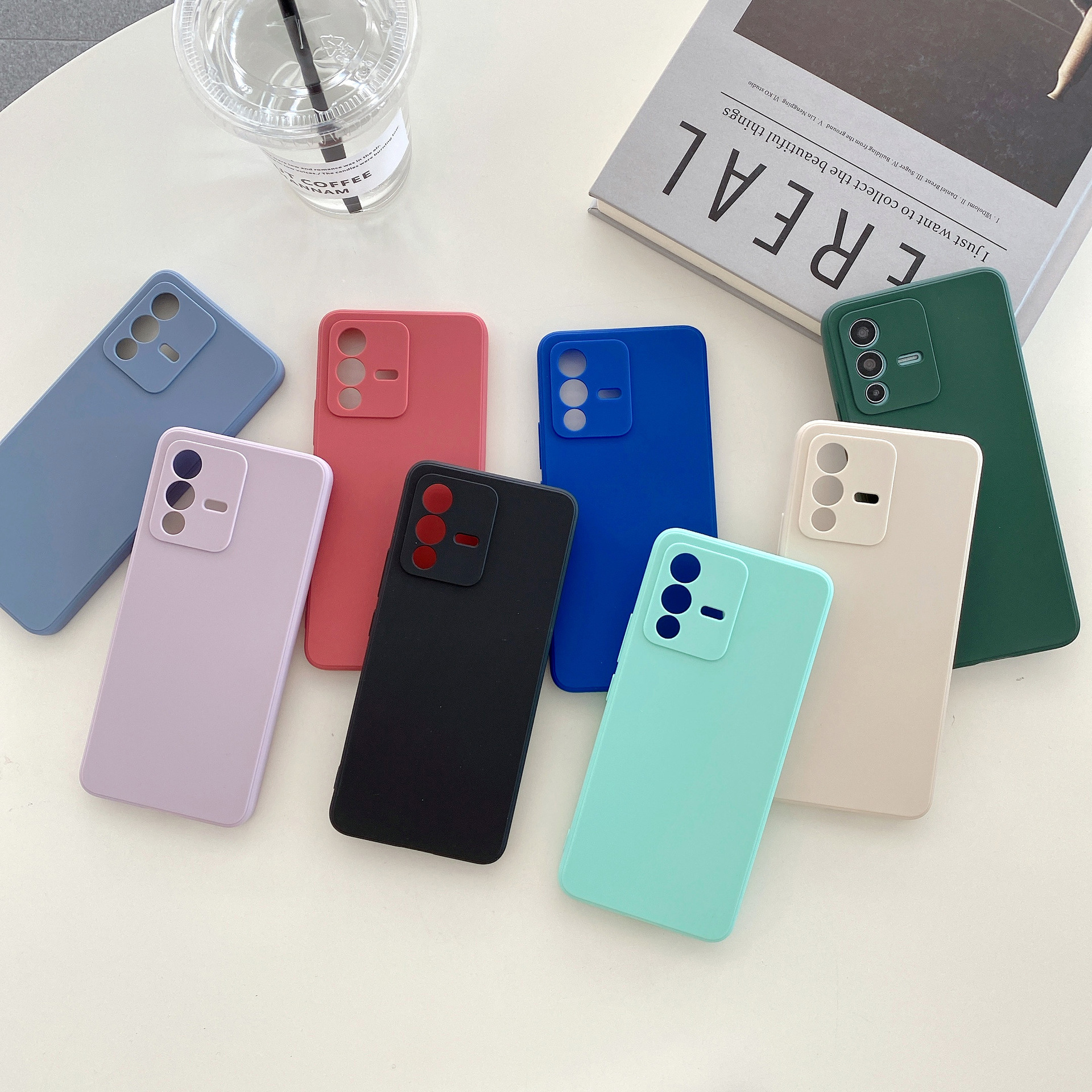 For vivoS20 Fine Hole Frosted TPU Straight Edge Y300 Protective Case iqooneo10 Rubik's Cube Silicone Phone Case