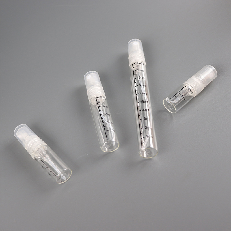 Sub-bottled high color value exquisite with scale perfume glass spray bottle travel 2/3/5/10lm high-grade bottle