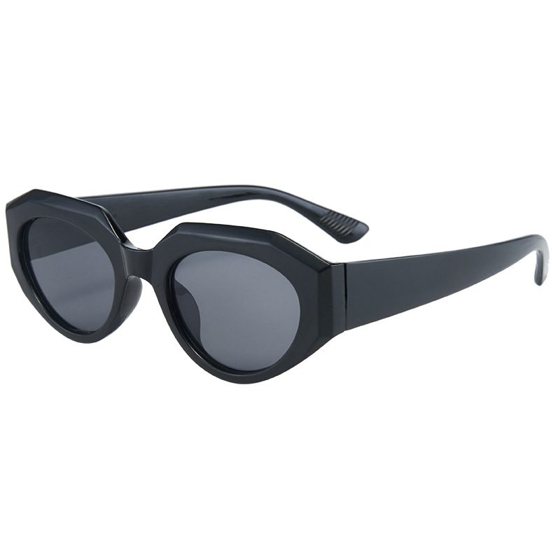 2023 cross-border polygon sunglasses hip-hop cat-eye sunglasses European and American sunglasses sunglasses
