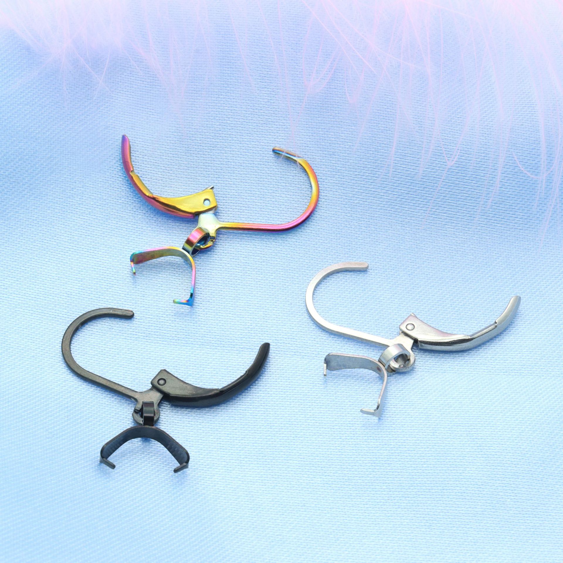 Stainless Steel D-shaped Earrings Jewelry Accessories Nut Buckle Pendant Diy Jewelry Materials Source Factory Goods