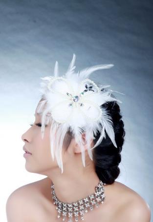 Clearance headdress flower bridal stage feather headdress hair accessories bridal accessories bridal crown accessories wholesale studio supplies