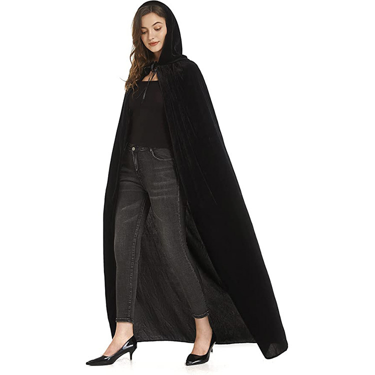 Cross-border Ghost Festival Velvet Cloak Table Flannel Cloak Halloween Stage Makeup Costume