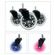 Transparent casters 3 inch electrophoresis Rod furniture engineering plastic Universal silent transparent casters liner wheel casters