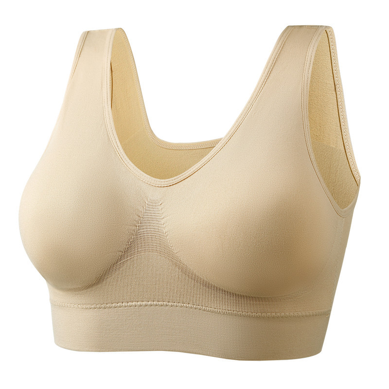 Zero binding underwear plus size yoga shockproof sports bra wireless seamless one-piece bra female foreign trade Wholesale