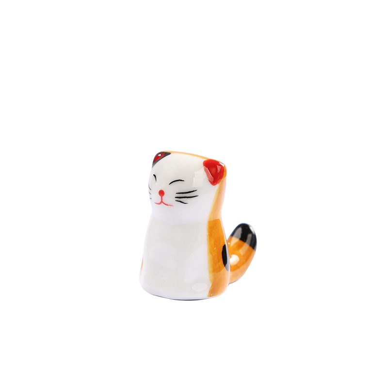 Ceramic Kitten Chopsticks Holder Chopsticks Holder Cute Kitten ZAKKA Grocery Japanese Chopsticks Pillow Lucky Cat Hotel Chopsticks Holder