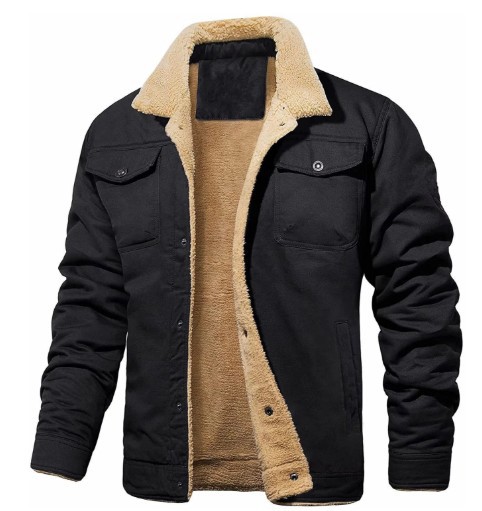 Cross-border spot autumn and winter new manufacturers men's jacket velvet cotton frock casual jacket men's jacket