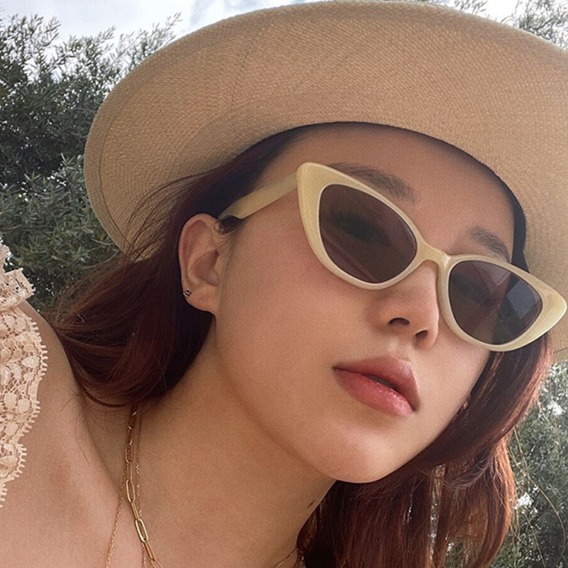 歐美復古貓眼太陽鏡 2022新款潮流墨鏡女凹造型ins網紅太陽眼鏡