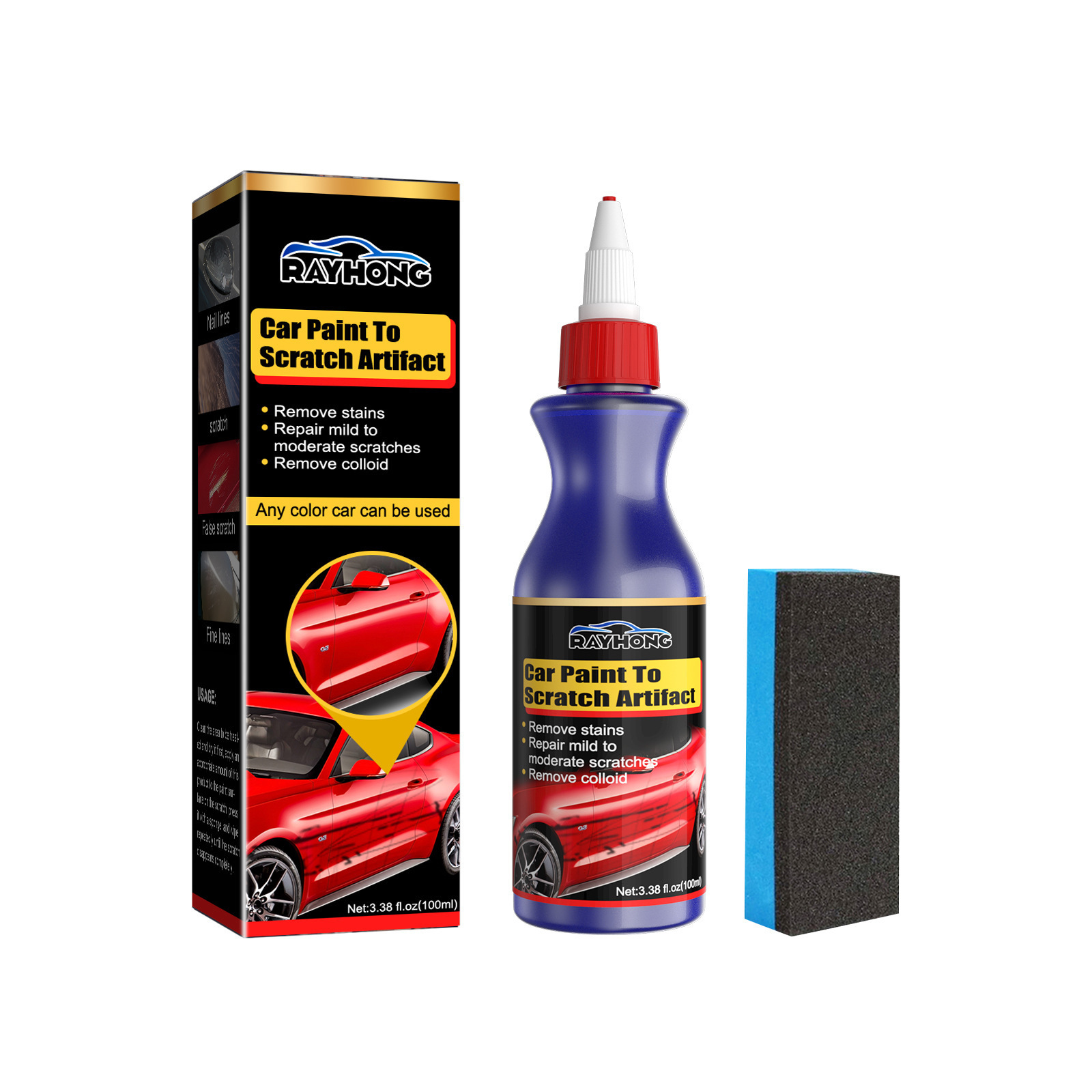 Rayhong Car Paint Care Scratch Repair Agent Car Paint Scratch Repair Protection Scratch Decontamination Polish