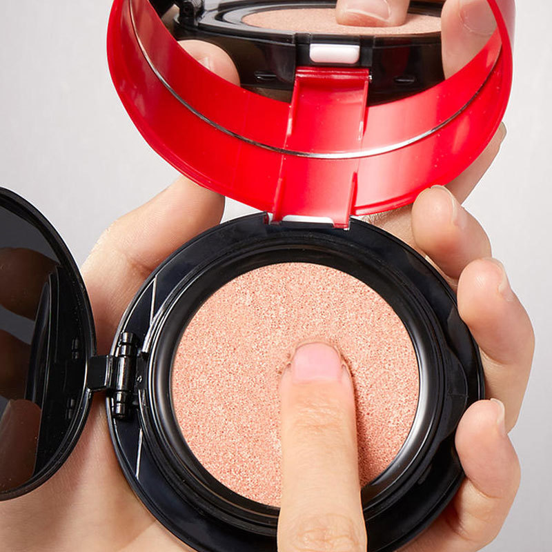 Shake sound with YZS double red air cushion light cushion light cushion light cushion powder cake combination 12G +8g light and thin fit to cover Leisure