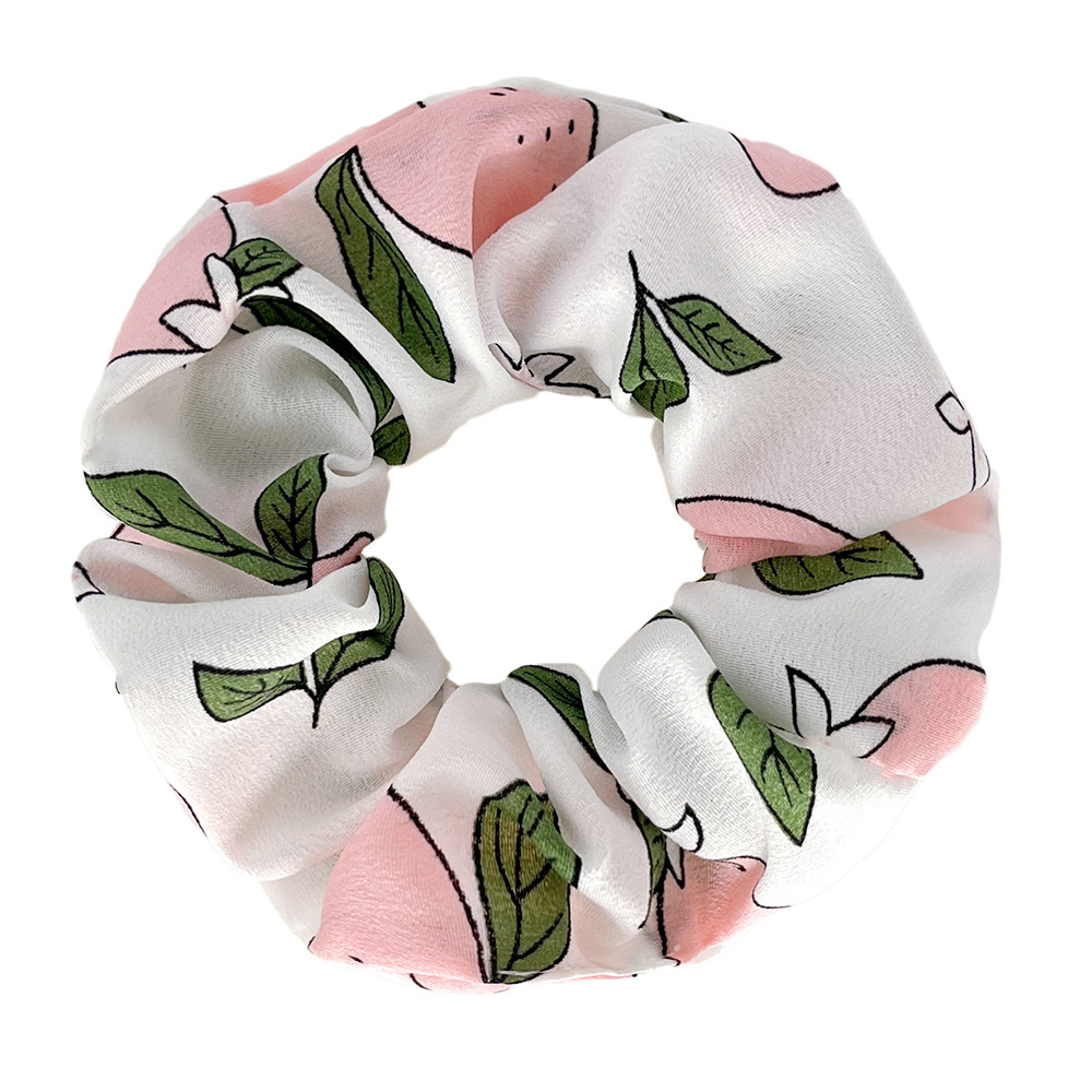 Korean Style New Fashion Fruit Pattern Children Women's Large Bowel Ring Strawberry Apple Banana Large Bowel Hair Ring Large Size