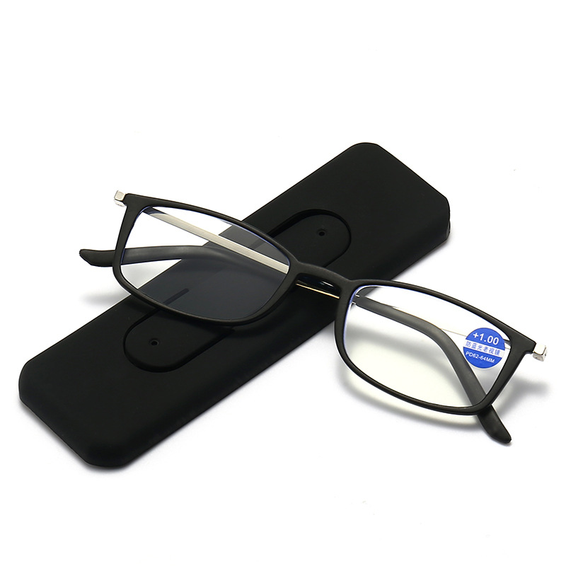 Ultra-light paper reading glasses middle-aged and elderly anti-blue light reading glasses portable men and women stickers mobile phone holder presbyopic wholesale