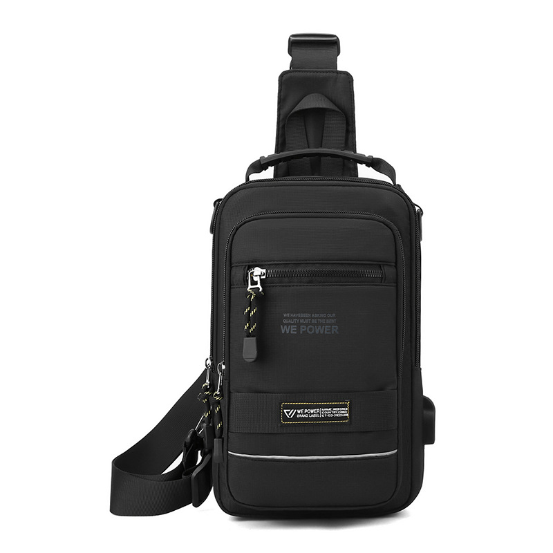 New Men's Chest Bag Outdoor Functional Crossbody Bag European and American Trend Shoulder Bag Multi-functional Small Backpack for Cross-Border