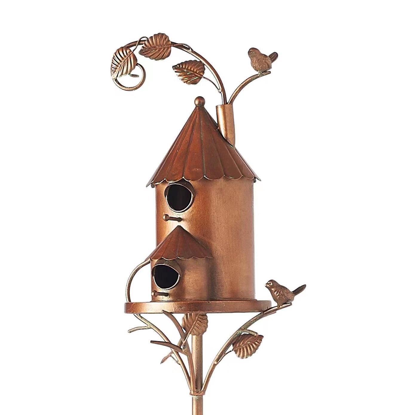 In stock cross-border European and American independent station metal bird house Amazon bird nest garden decoration outdoor bird house garden decoration