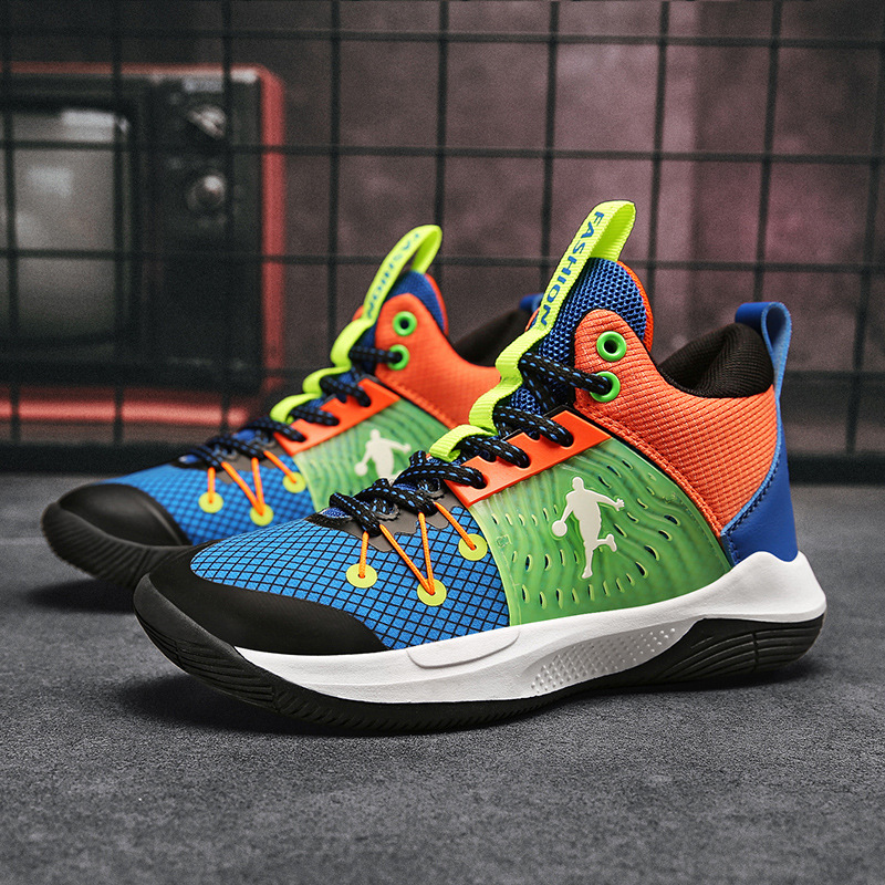6399 Children's Basketball Shoes High-top Mesh Training Sports Shoes Teenagers and Middle School Students Children's Shoes Autumn and Winter