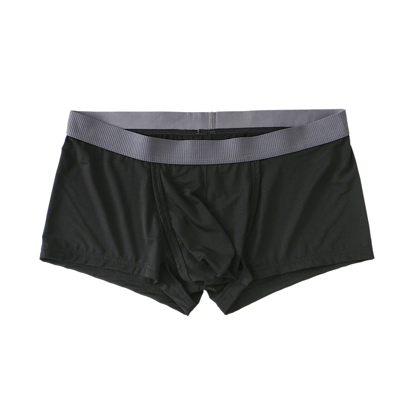 Summer ice silk light mask underwear men's space warehouse separation solid color mesh breathable boys underwear wholesale Zhongshan