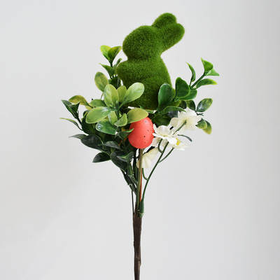 Easter branch decoration foam egg rabbit simulation green leaf cuttings egg string cross-border holiday jewelry