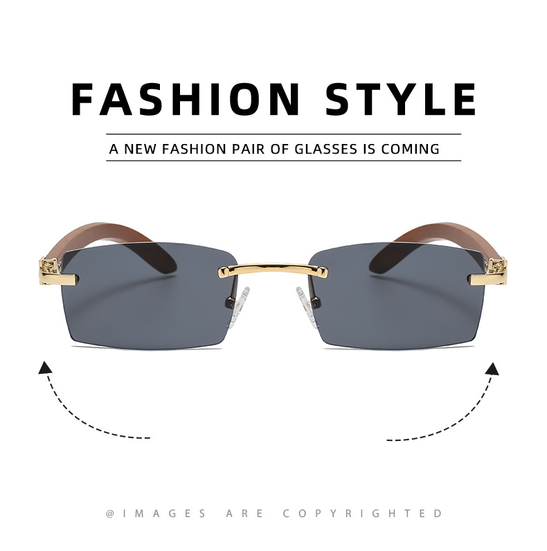 New fashion sunglasses men's ultra-clear frameless sunglasses marine diamond trimming trend cross-border wholesale 7533_voghion.com