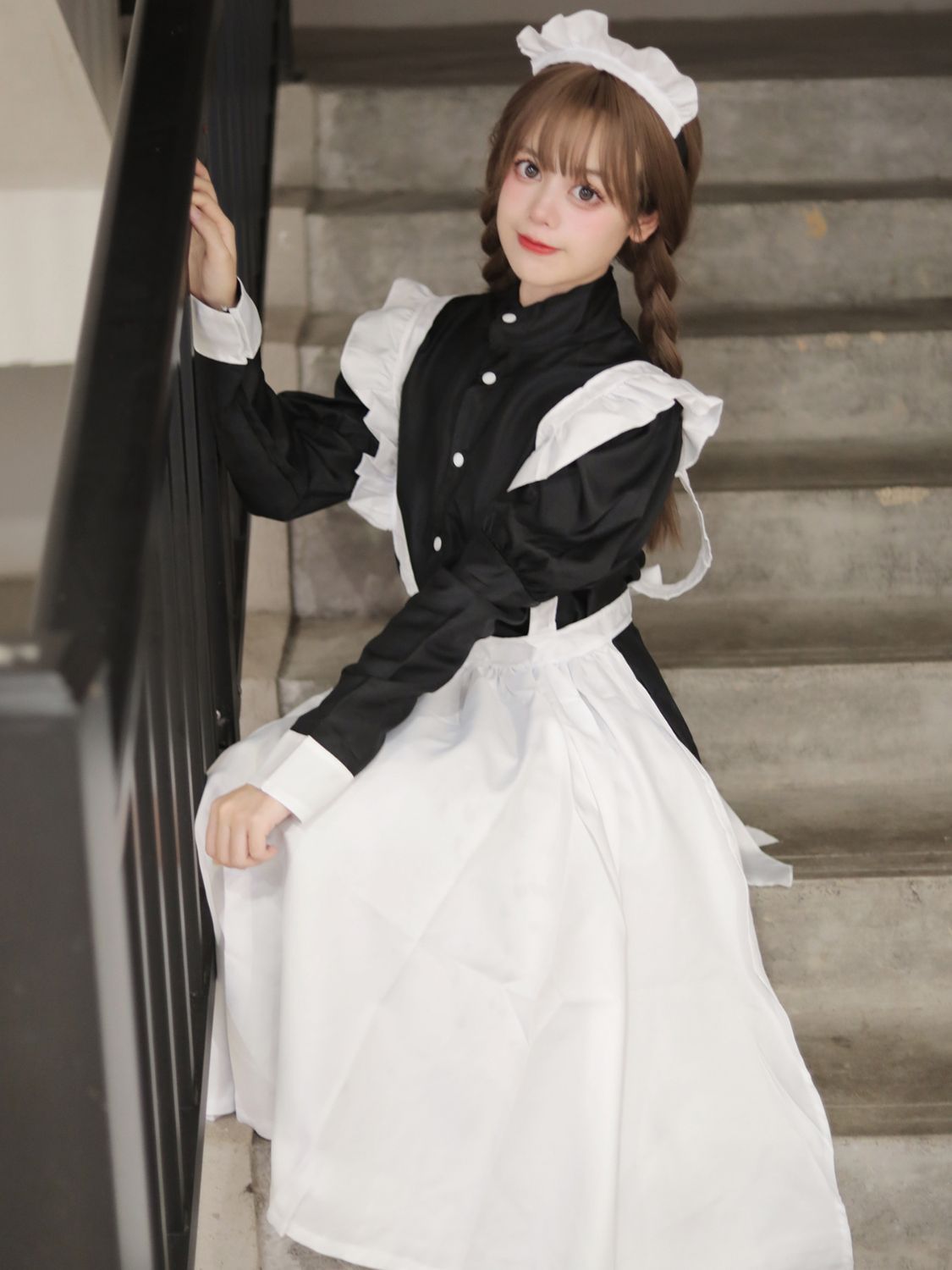 Men's Maid Dress Women's Big Brother cosplay Dress Cute Lolita Pseudo Niang Cafe